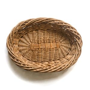 Small Oval Wicker Woven Tray Basket
